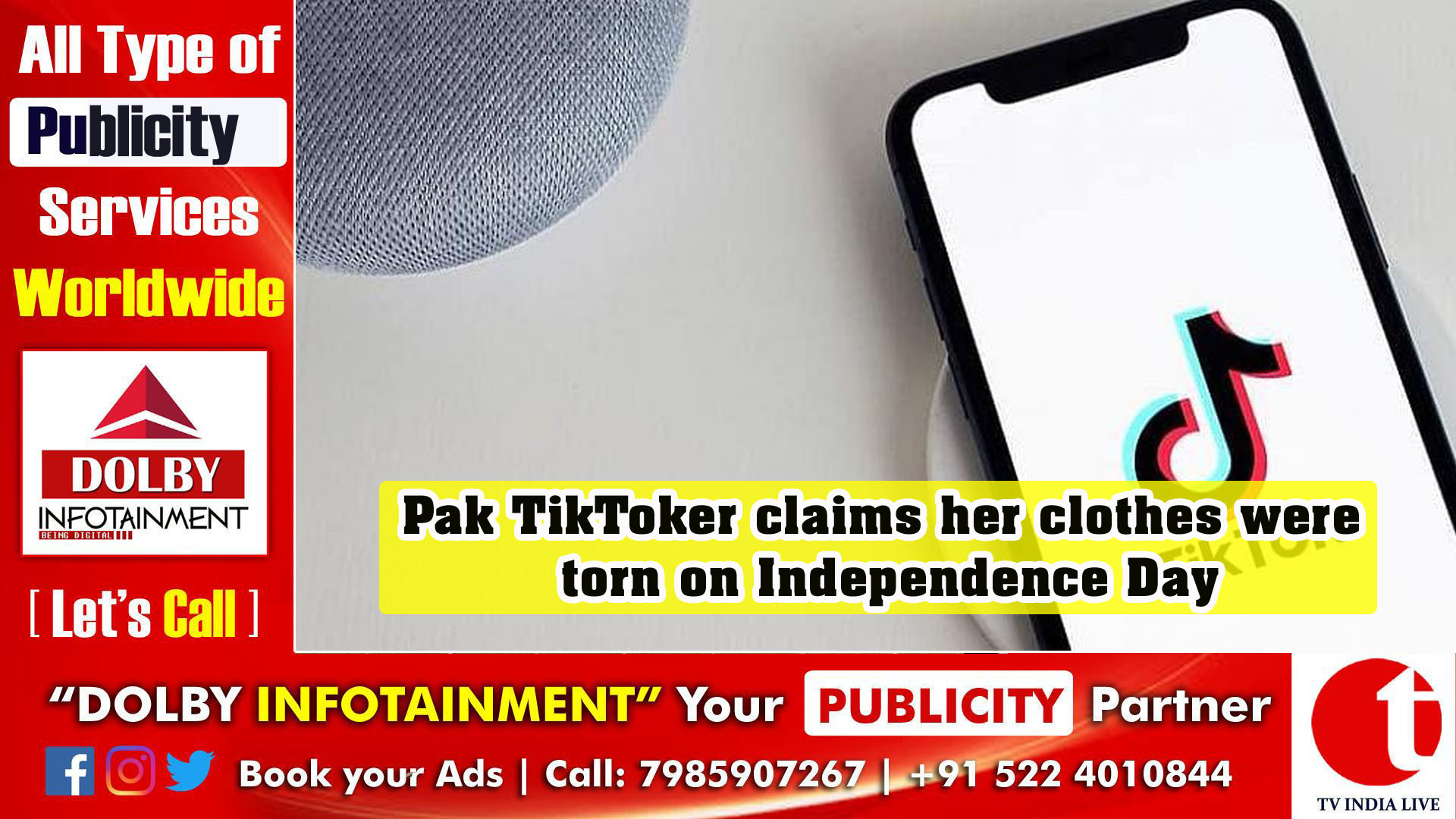 Pak TikToker claims her clothes were torn on Independence Day