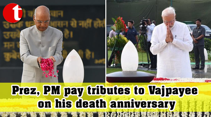 Prez, PM pay tributes to Vajpayee on his death anniversary