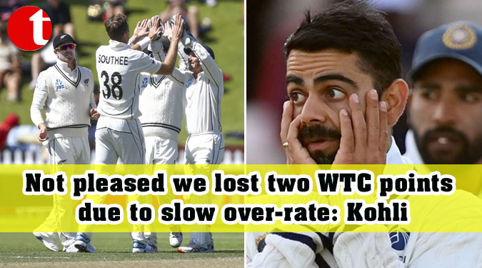 Not pleased we lost two WTC points due to slow over-rate: Kohli