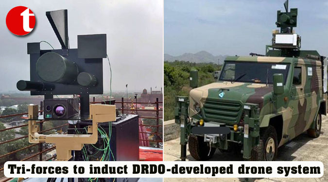 Tri-forces to induct DRDO-developed drone system