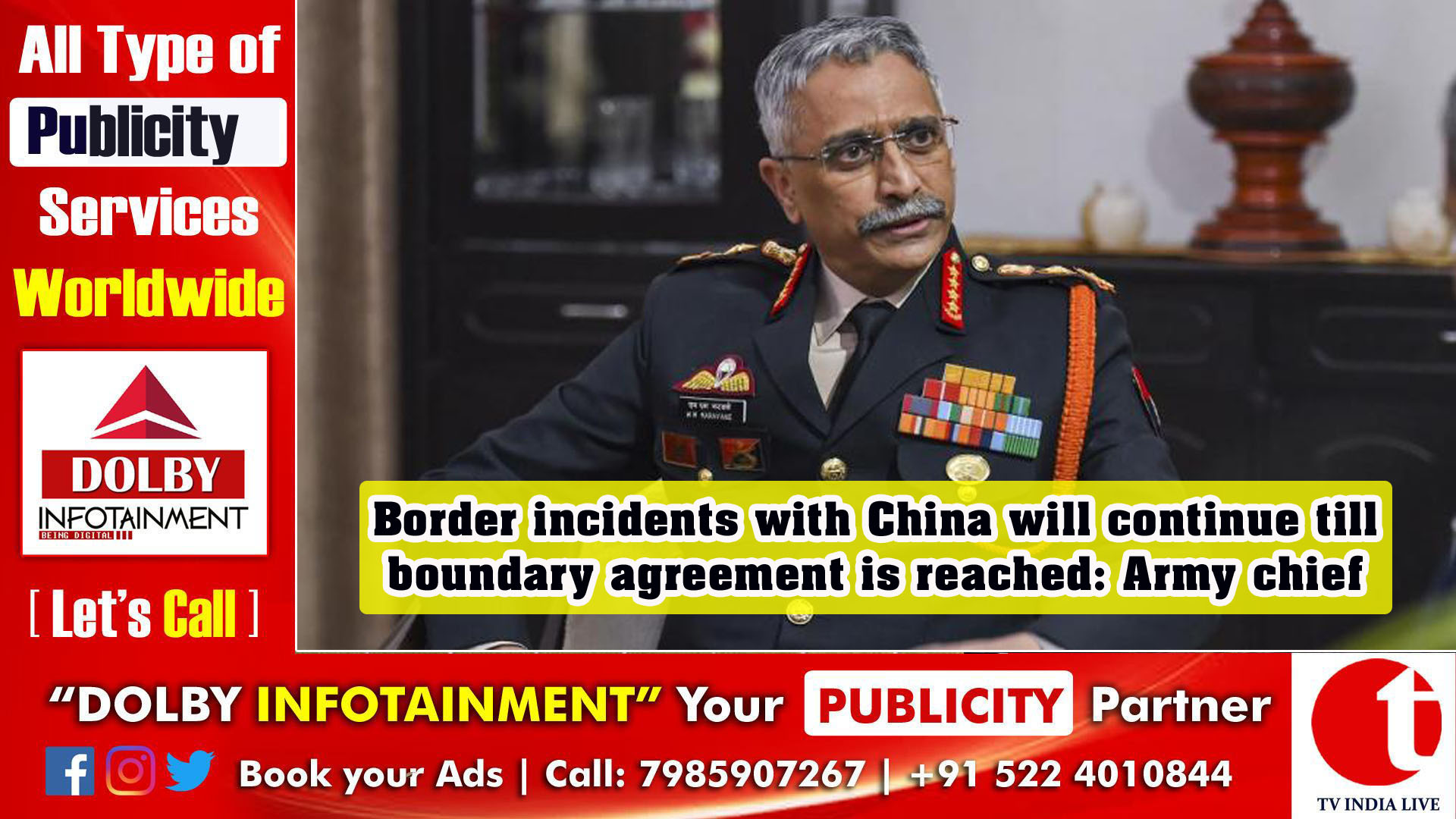 Border incidents with China will proceed until boundary settlement is reached: Army chief