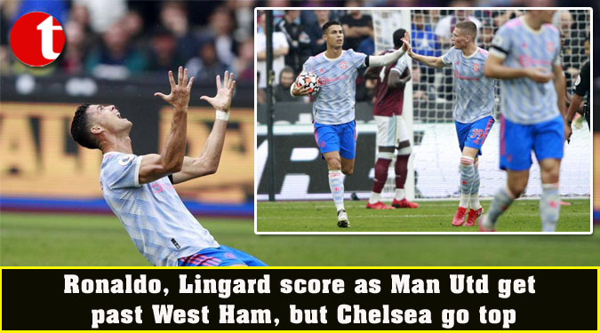 Ronaldo, Lingard score as Man Utd get past West Ham, but Chelsea go top