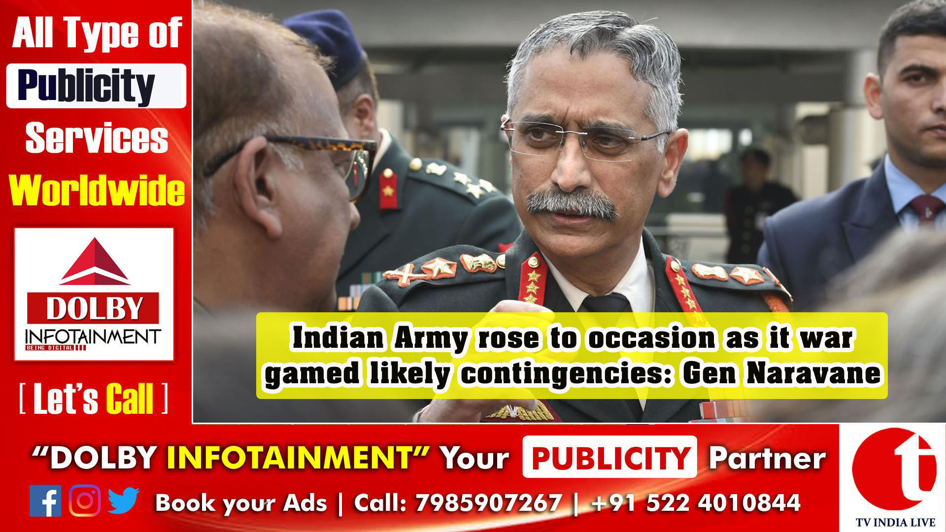 Indian Army rose to occasion as it war-gamed likely contingencies: Gen Naravane