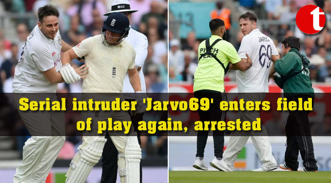 Serial intruder ‘Jarvo69’ enters field of play again, arrested
