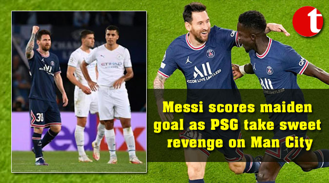 Messi scores maiden goal as PSG take sweet revenge on Man City