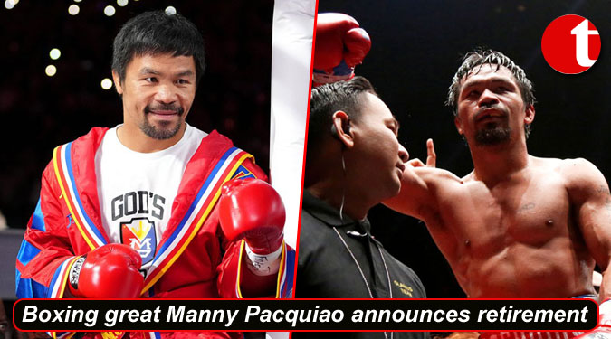 Boxing great Manny Pacquiao announces retirement