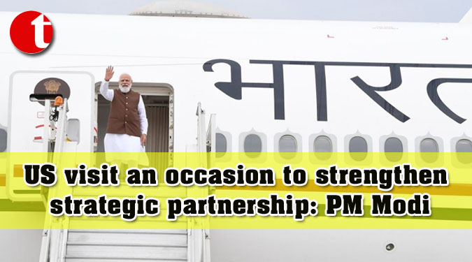 US visit an occasion to strengthen strategic partnership: PM Modi