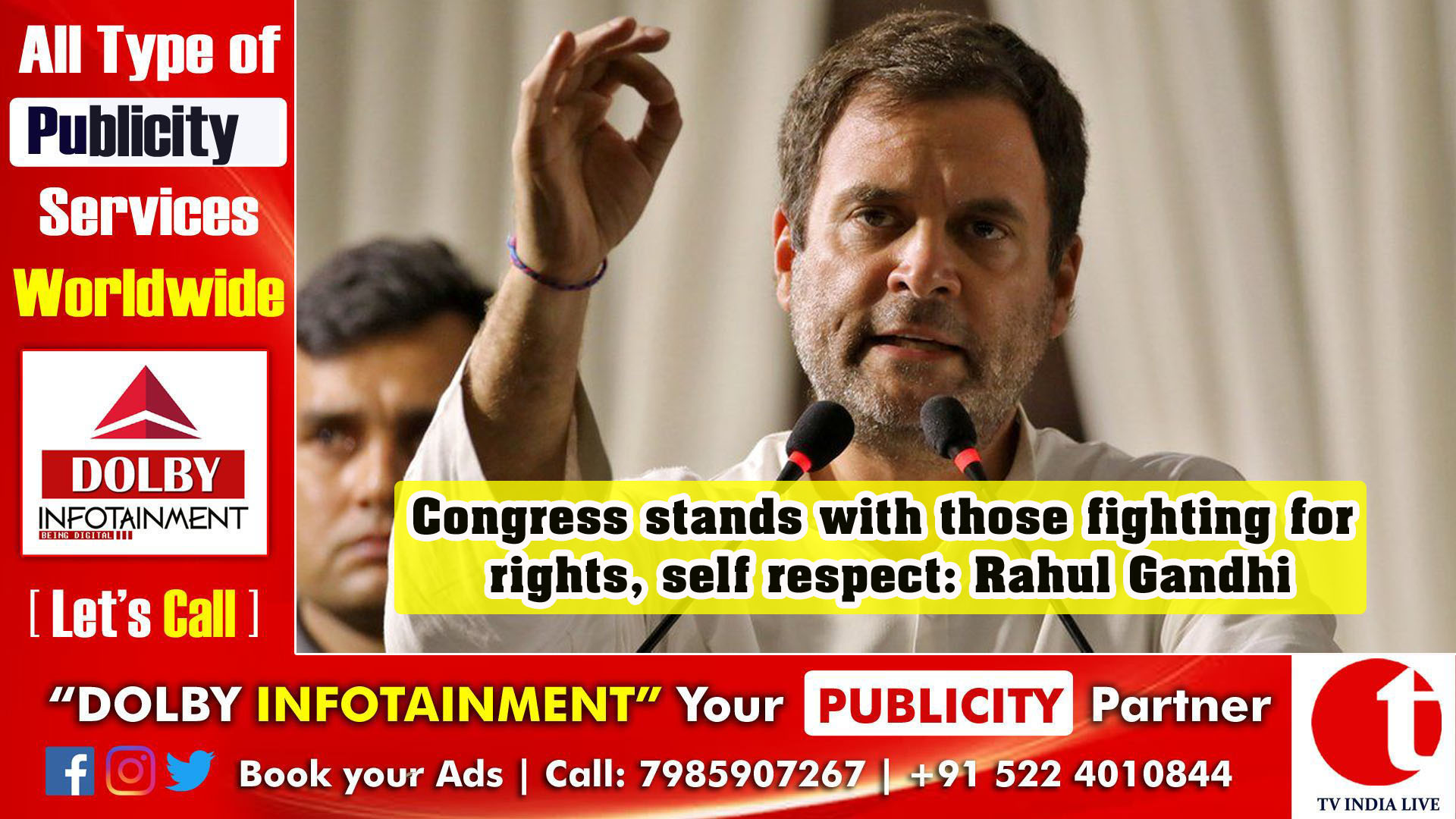Congress stands with those fighting for rights, self respect: Rahul Gandhi
