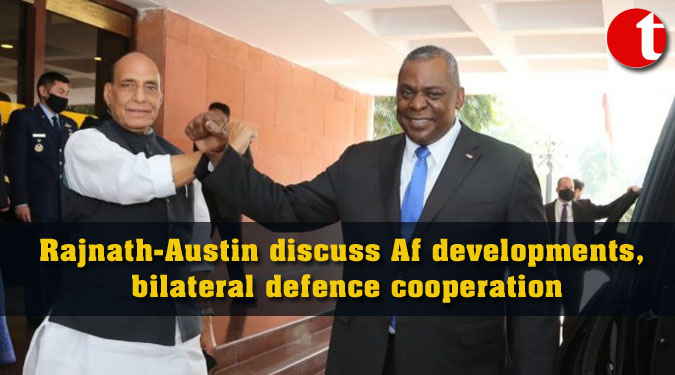 Rajnath-Austin discuss Af developments, bilateral defence cooperation