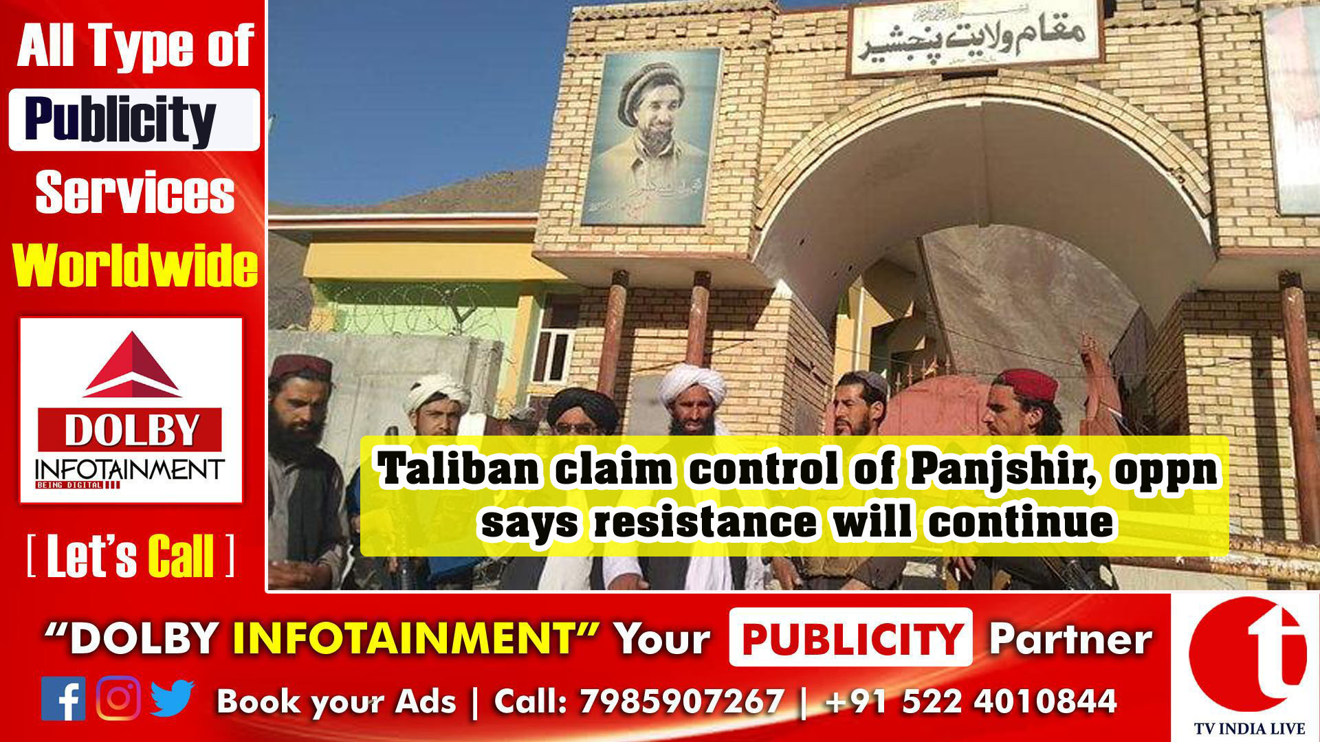 Taliban claim control of Panjshir, oppn says resistance will continue