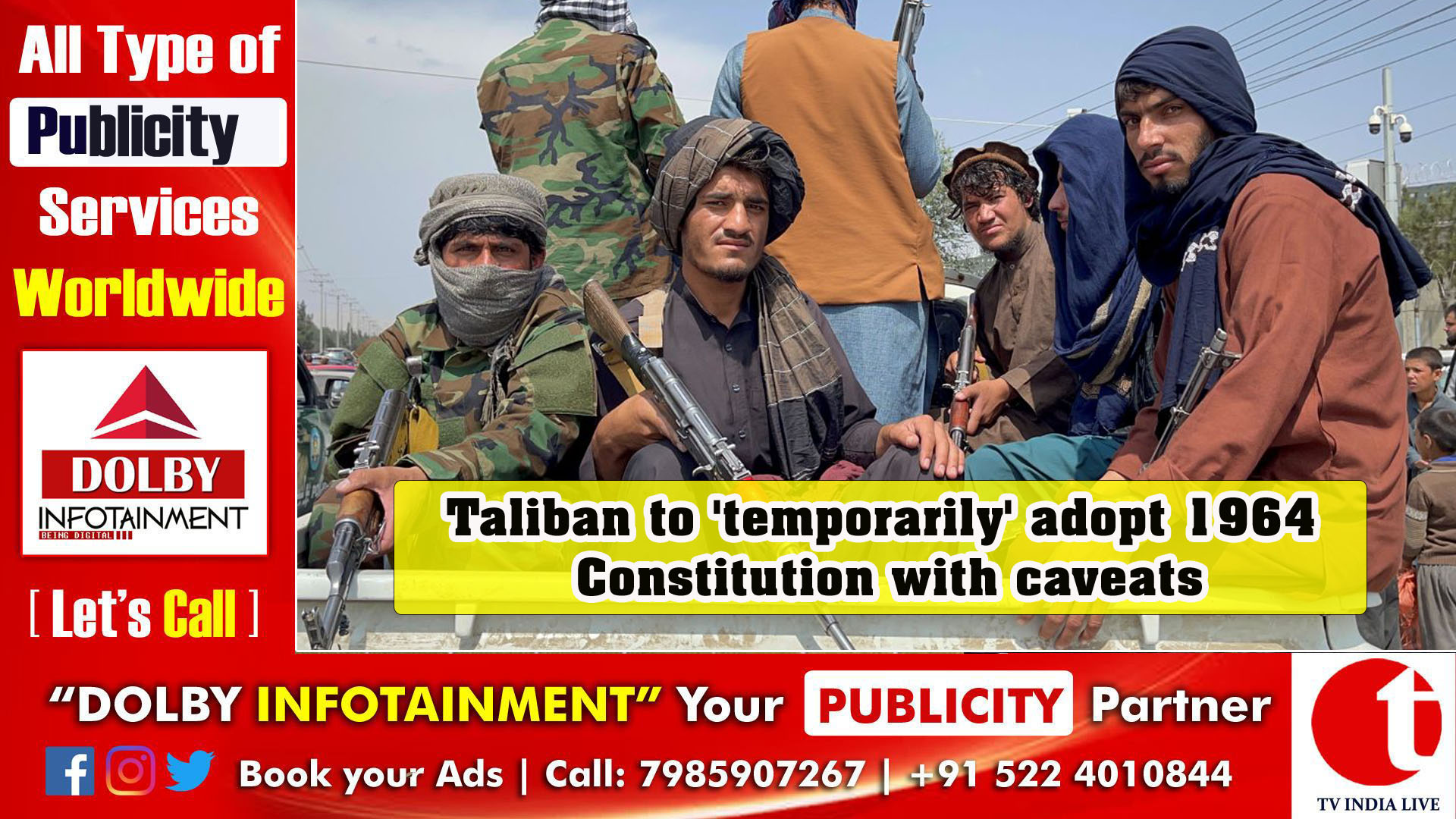 Taliban to 'temporarily' adopt 1964 Constitution with caveats