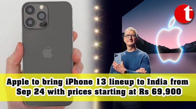 Apple to bring iPhone 13 lineup to India from Sep 24 with prices starting at Rs 69,900