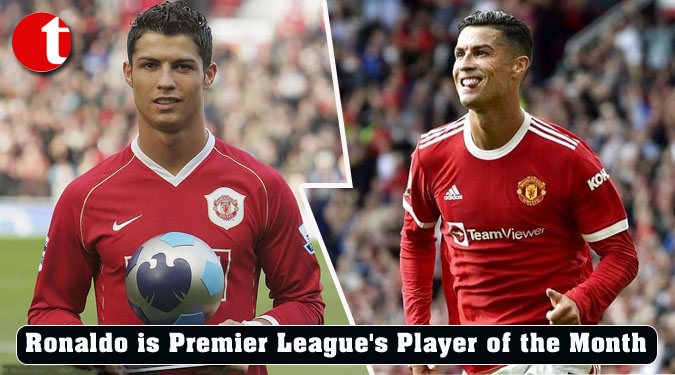 Ronaldo is Premier League’s Player of the Month