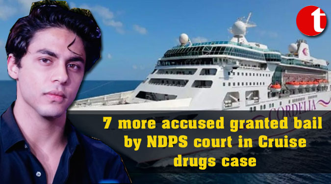 7 more accused granted bail by NDPS court in Cruise drugs case