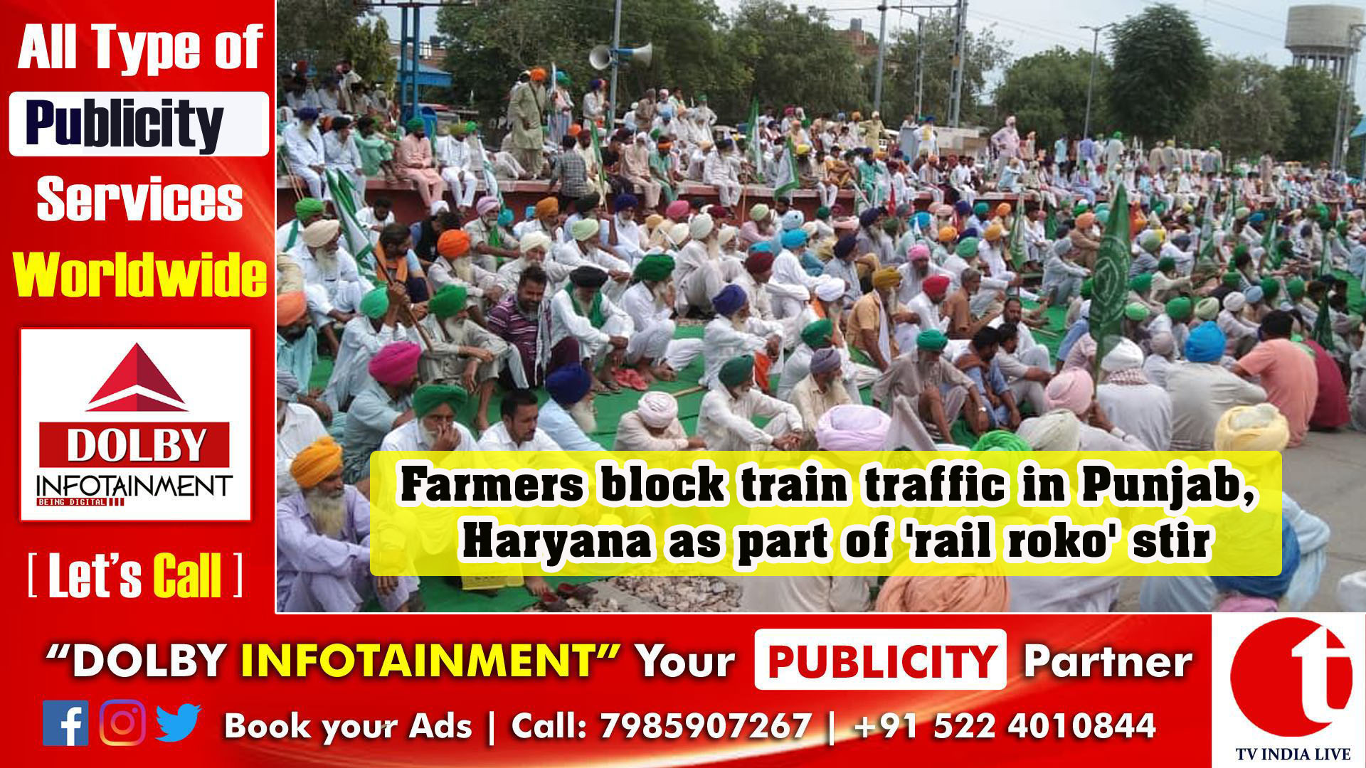 Farmers block train traffic in Punjab, Haryana as part of 'rail roko' stir