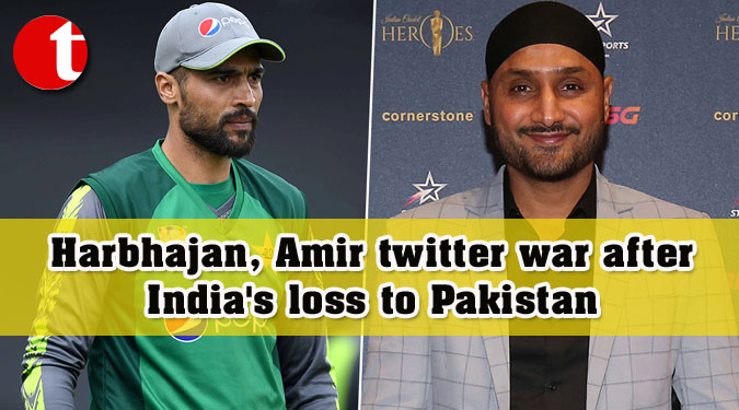 Harbhajan, Amir twitter war after India's loss to Pakistan