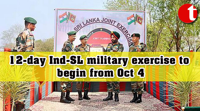 12-day Ind-SL military exercise to begin from Oct 4