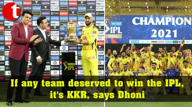 If any team deserved to win the IPL, it’s KKR, says Dhoni