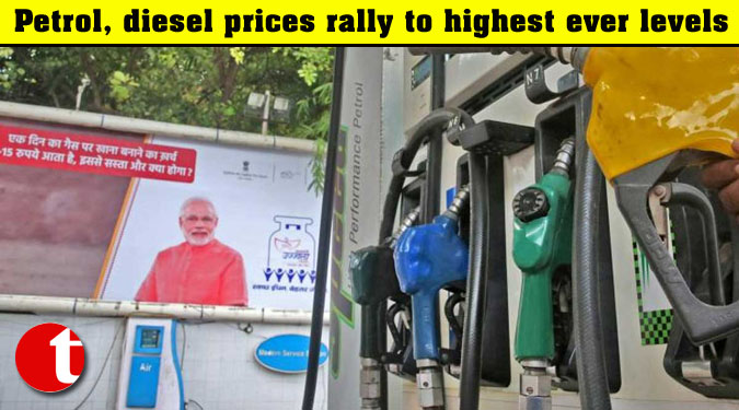 Petrol, diesel prices rally to highest ever levels