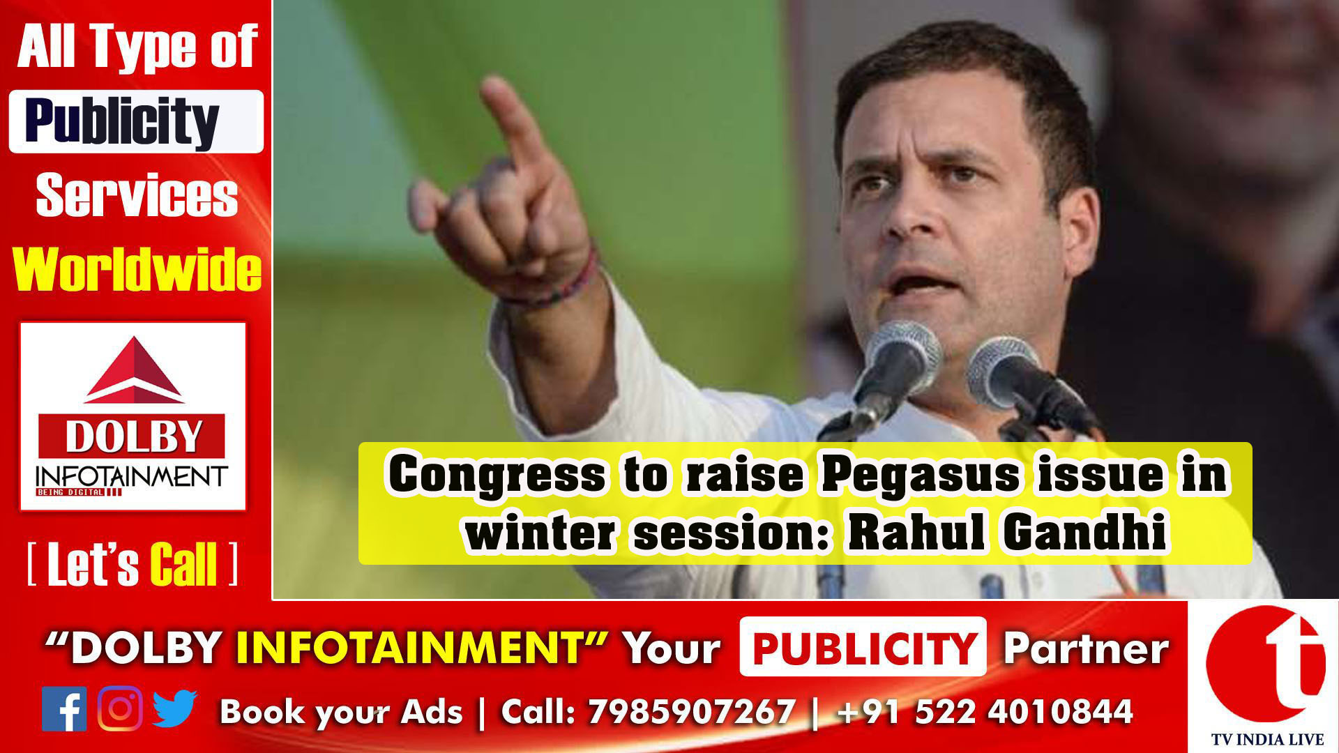 Congress to raise Pegasus issue in winter session: Rahul Gandhi