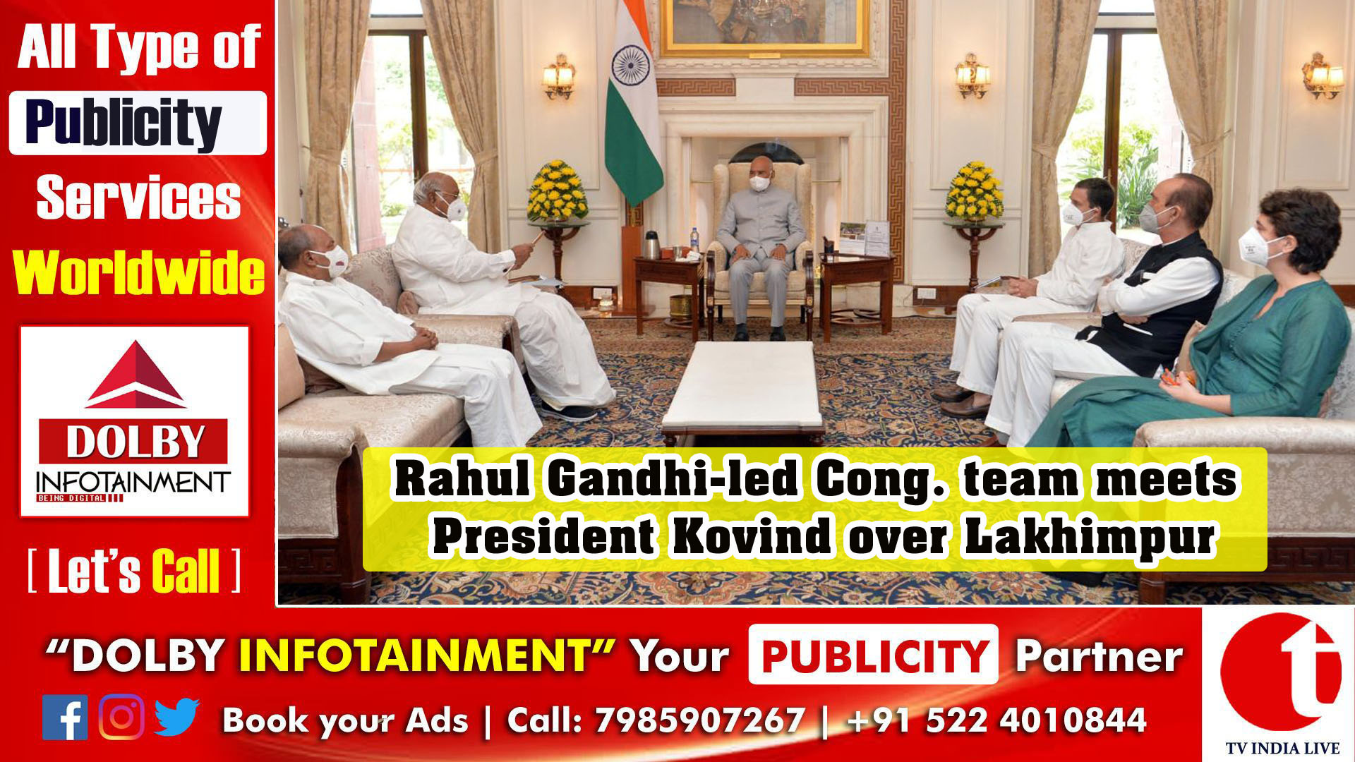 Rahul Gandhi-led Cong. team meets President Kovind over Lakhimpur