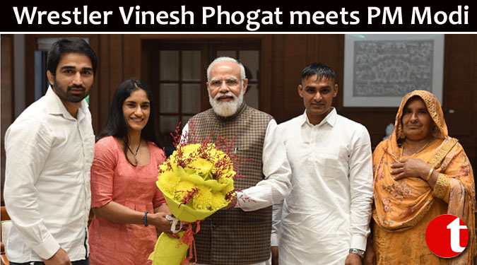 Wrestler Vinesh Phogat meets PM Modi