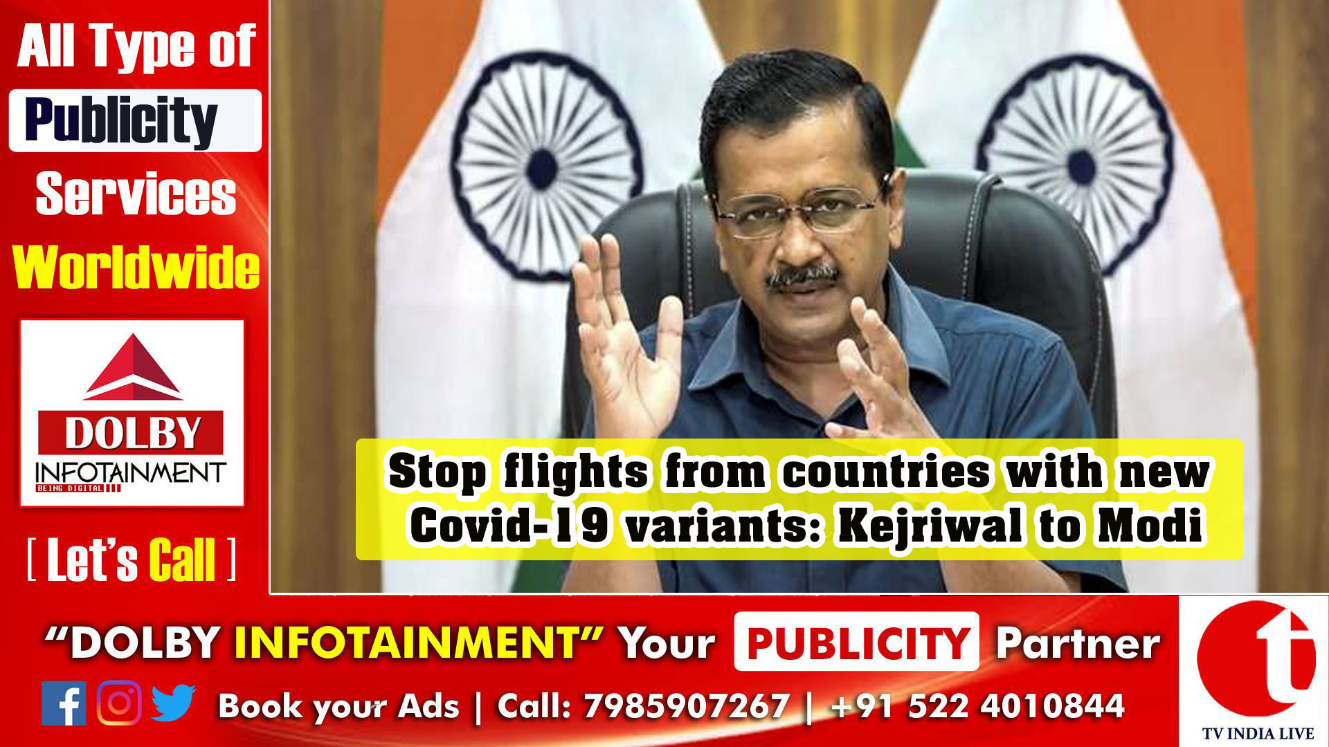 Stop flights from countries with new Covid-19 variants: Kejriwal to Modi