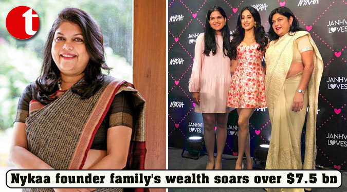 Nykaa founder family’s wealth soars over $7.5 bn