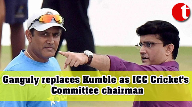 Ganguly replaces Kumble as ICC Cricket’s Committee chairman