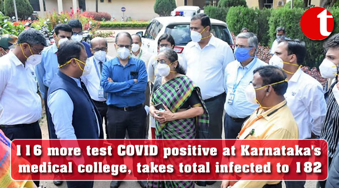 116 more test COVID positive at Karnataka's medical college, takes total infected to 182