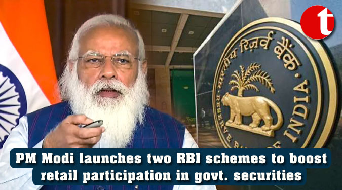 PM Modi launches two RBI schemes to boost retail participation in govt. securities