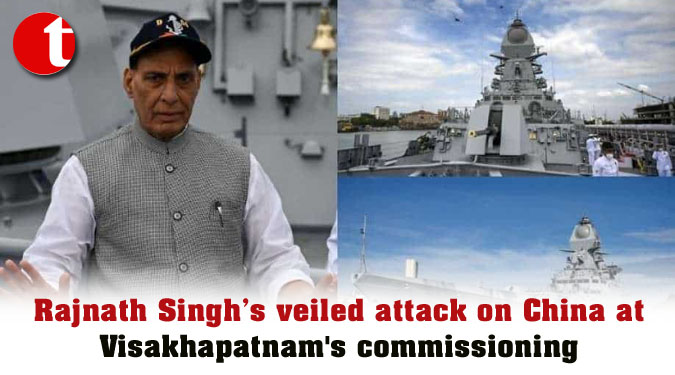 Rajnath Singh’s veiled attack on China at Visakhapatnam's commissioning