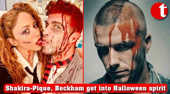 Shakira-Pique, Beckham get into Halloween spirit