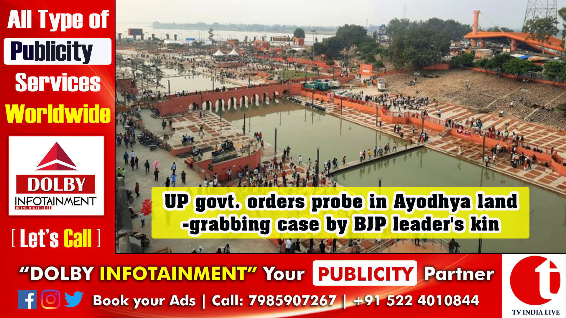 UP govt. orders probe in Ayodhya land-grabbing case by BJP leader's kin