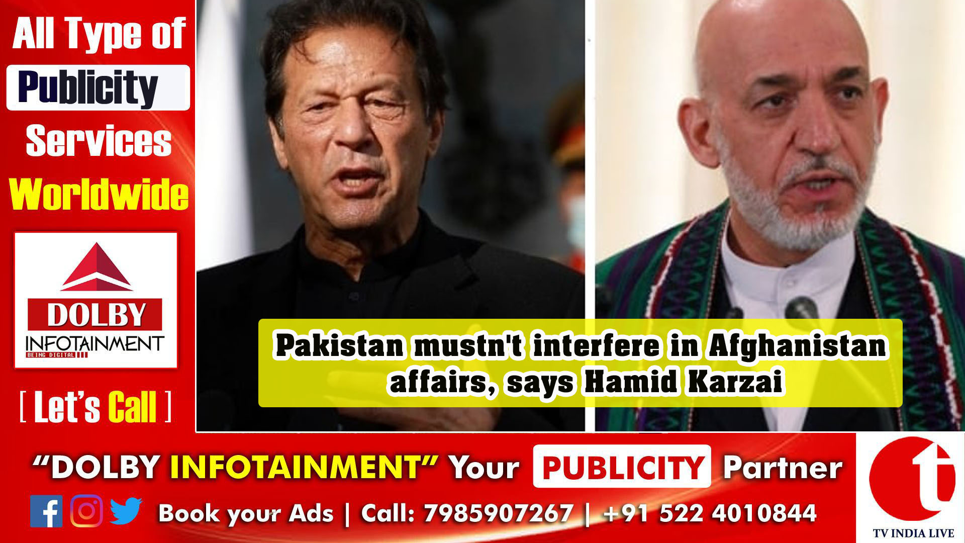 Pakistan mustn't interfere in Afghanistan affairs, says Hamid Karzai