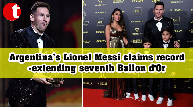 Argentina’s Lionel Messi claims record-extending seventh Ballon d’Or
