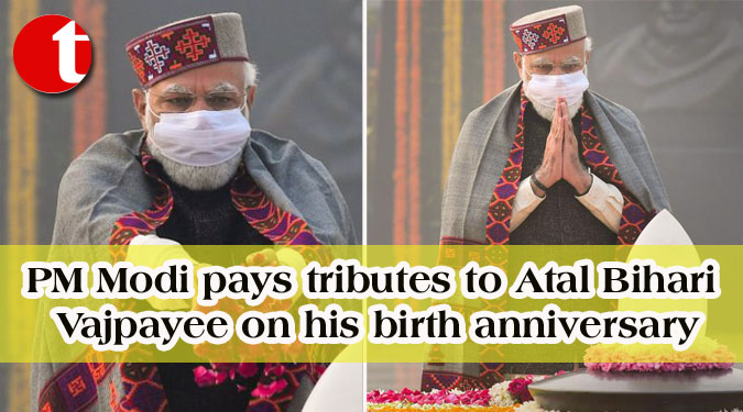 PM Modi pays tributes to Atal Bihari Vajpayee on his birth anniversary