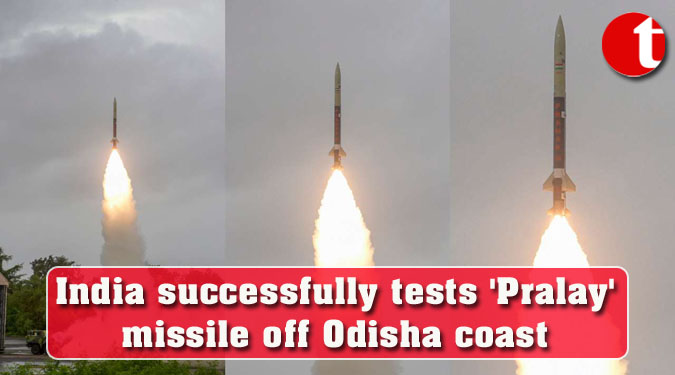 India successfully tests 'Pralay' missile off Odisha coast