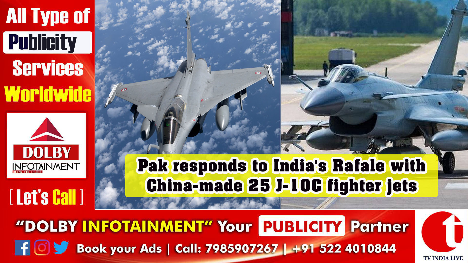 Pak responds to India's Rafale with China-made 25 J-10C fighter jets