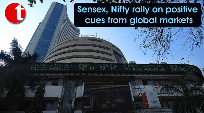 Sensex, Nifty rally on positive cues from global markets