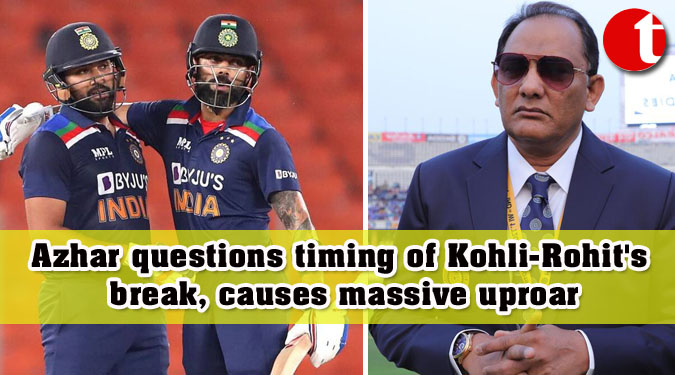 Azhar questions timing of Kohli-Rohit's break, causes massive uproar