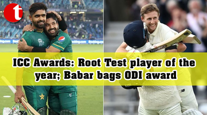 ICC Awards: Root Test player of the year; Babar bags ODI award