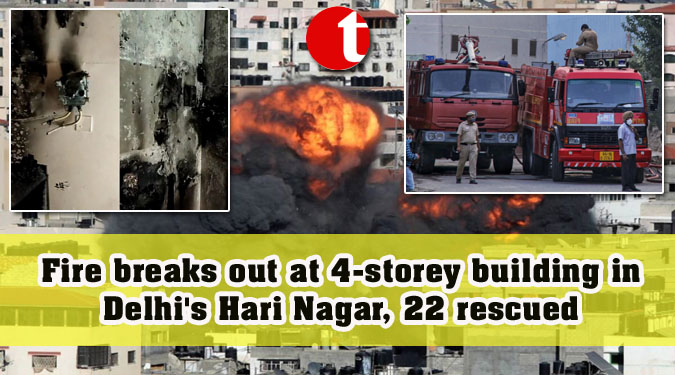 Fire breaks out at 4-storey building in Delhi’s Hari Nagar, 22 rescued