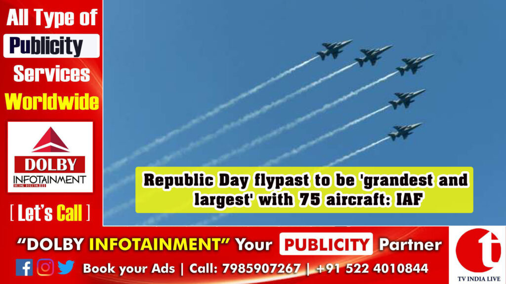 Republic Day flypast to be ‘grandest and largest’ with 75 aircraft: IAF