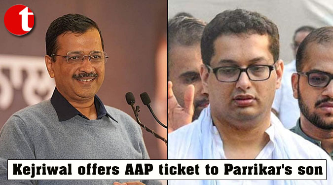 Kejriwal offers AAP ticket to Parrikar’s son