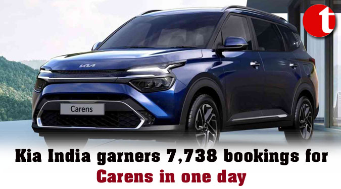 Kia India garners 7,738 bookings for Carens in one day