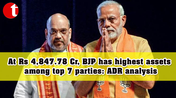 At Rs 4,847.78 Cr, BJP has highest assets among top 7 parties: ADR analysis