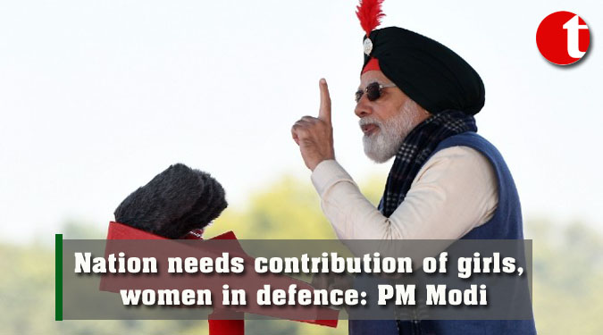 Nation needs contribution of girls, women in defence: PM Modi