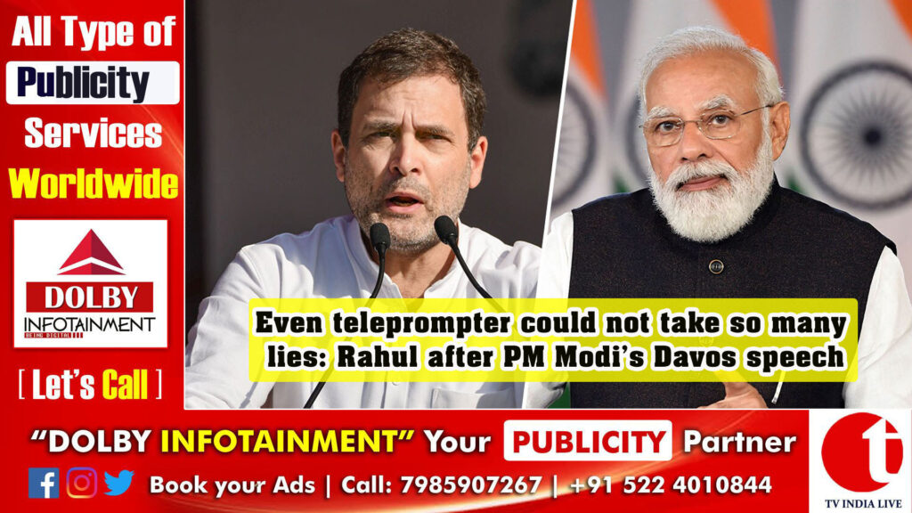 Even teleprompter could not take so many lies: Rahul after PM Modi’s Davos speech
