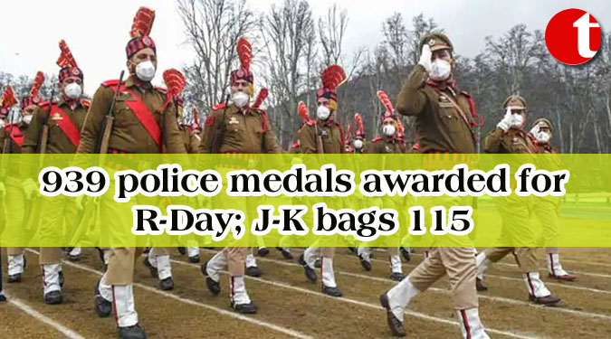 939 police medals awarded for R-Day; J-K bags 115